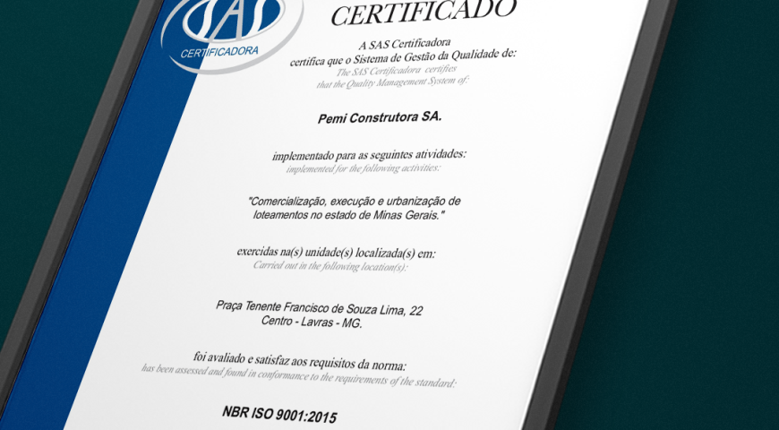 Pemi obtém certificação ISO 9001:2015, veja o que é e para que serve